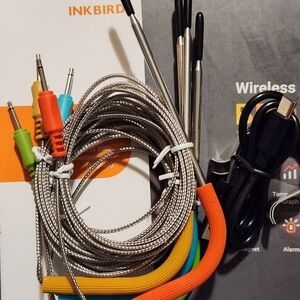 Inkbird Multicolor BBQ Probe Cable Set with Stainless Steel Braided Leads